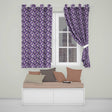 Elegant Purple Wisteria Clusters with Soft Leaves Seamless Pattern  Readymade Eyelet Ring Top Thermal 100% Blackout Curtains