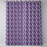 Elegant Purple Wisteria Clusters with Soft Leaves Seamless Pattern  Readymade Eyelet Ring Top Thermal 100% Blackout Curtains