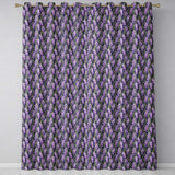 Purple Wisteria Vine Clusters with Natural Green Leaves Seamless Pattern  Readymade Eyelet Ring Top Thermal 100% Blackout Curtains