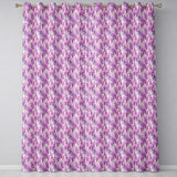 Pink and Lilac Wisteria Hanging Flowers Elegant Seamless Pattern  Readymade Eyelet Ring Top Thermal 100% Blackout Curtains
