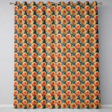 Warm Autumn Dahlia Flowers Vintage Botanical Seamless Pattern  Readymade Eyelet Ring Top Thermal 100% Blackout Curtains
