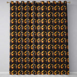 Halloween Witch with Moon Magical Dark Seamless Pattern  Readymade Eyelet Ring Top Thermal 100% Blackout Curtains