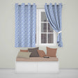 Blue White Daisy Floral Seamless Pattern Soft Botanical Background  Readymade Eyelet Ring Top Thermal 100% Blackout Curtains
