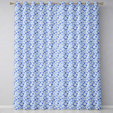 Blue White Daisy Floral Seamless Pattern Soft Botanical Background  Readymade Eyelet Ring Top Thermal 100% Blackout Curtains