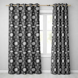 Celestial Sun Moon Botanical Seamless Pattern Mystical Nature Design  Readymade Eyelet Ring Top Thermal 100% Blackout Curtains