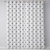 Minimal Geometric Cross Seamless Pattern on Neutral Background Modern Design  Readymade Eyelet Ring Top Thermal 100% Blackout Curtains
