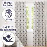 Minimal Geometric Cross Seamless Pattern on Neutral Background Modern Design  Readymade Eyelet Ring Top Thermal 100% Blackout Curtains