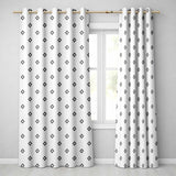 Minimal Geometric Cross Seamless Pattern on Neutral Background Modern Design  Readymade Eyelet Ring Top Thermal 100% Blackout Curtains