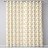 Abstract Beige Organic Shapes Seamless Pattern Minimal Modern Texture  Readymade Eyelet Ring Top Thermal 100% Blackout Curtains