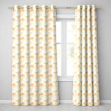 Abstract Beige Organic Shapes Seamless Pattern Minimal Modern Texture  Readymade Eyelet Ring Top Thermal 100% Blackout Curtains