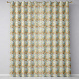 Soft Pastel Botanical Splash Seamless Pattern Artistic Floral Texture  Readymade Eyelet Ring Top Thermal 100% Blackout Curtains