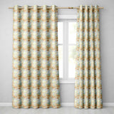 Soft Pastel Botanical Splash Seamless Pattern Artistic Floral Texture  Readymade Eyelet Ring Top Thermal 100% Blackout Curtains