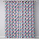 Colorful Abstract Flowing Lines Seamless Pattern Modern Artistic Texture  Readymade Eyelet Ring Top Thermal 100% Blackout Curtains