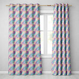 Colorful Abstract Flowing Lines Seamless Pattern Modern Artistic Texture  Readymade Eyelet Ring Top Thermal 100% Blackout Curtains