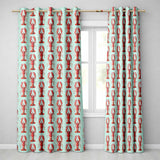 Realistic Red Lobster Seafood Seamless Pattern Marine Ocean Food Theme  Readymade Eyelet Ring Top Thermal 100% Blackout Curtains