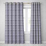 Navy Blue White Stripe Seamless Pattern Classic Nautical  Design  Readymade Eyelet Ring Top Thermal 100% Blackout Curtains