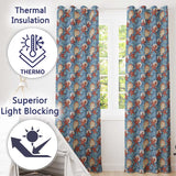 Vintage Seashell Starfish Ocean Seamless Pattern Coastal Marine Life Design  Readymade Eyelet Ring Top Thermal 100% Blackout Curtains