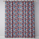 Classic Seashell Starfish Navy Seamless Pattern Coastal Ocean Marine Design  Readymade Eyelet Ring Top Thermal 100% Blackout Curtains