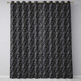 Black White Paisley Bandana Style Seamless Pattern Classic Ornamental  Readymade Eyelet Ring Top Thermal 100% Blackout Curtains