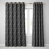 Black White Paisley Bandana Style Seamless Pattern Classic Ornamental  Readymade Eyelet Ring Top Thermal 100% Blackout Curtains