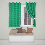Rich Emerald Paisley Vintage Bandana Seamless Pattern  Design  Readymade Eyelet Ring Top Thermal 100% Blackout Curtains