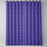 Stylish White Paisley Ornament Pattern on Rich Purple Background Seamless  Readymade Eyelet Ring Top Thermal 100% Blackout Curtains