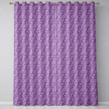 Decorative White Paisley Motif on Soft Lilac Background Seamless  Readymade Eyelet Ring Top Thermal 100% Blackout Curtains