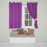 Intricate White Paisley Design on Bold Magenta Purple Background Seamless  Readymade Eyelet Ring Top Thermal 100% Blackout Curtains