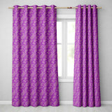 Intricate White Paisley Design on Bold Magenta Purple Background Seamless  Readymade Eyelet Ring Top Thermal 100% Blackout Curtains
