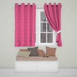 Intricate White Paisley Motif on Vibrant Rose Pink Gradient Seamless  Readymade Eyelet Ring Top Thermal 100% Blackout Curtains