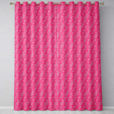 Intricate White Paisley Motif on Vibrant Rose Pink Gradient Seamless  Readymade Eyelet Ring Top Thermal 100% Blackout Curtains