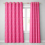 Intricate White Paisley Motif on Vibrant Rose Pink Gradient Seamless  Readymade Eyelet Ring Top Thermal 100% Blackout Curtains
