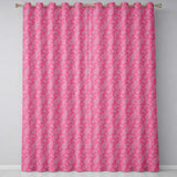 Classic White Paisley Pattern on Warm Pink Gradient Background Seamless  Readymade Eyelet Ring Top Thermal 100% Blackout Curtains