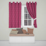 Elegant White Paisley Design on Deep Burgundy Red Background Seamless  Readymade Eyelet Ring Top Thermal 100% Blackout Curtains
