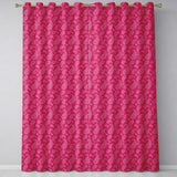 Stylish White Paisley Pattern on Rich Magenta Pink Gradient Seamless  Readymade Eyelet Ring Top Thermal 100% Blackout Curtains