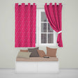 Elegant White Paisley Pattern Rose Backgrounds  Readymade Eyelet Ring Top Thermal 100% Blackout Curtains