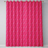 Elegant White Paisley Pattern Rose Backgrounds  Readymade Eyelet Ring Top Thermal 100% Blackout Curtains