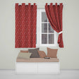 Elegant White Paisley Pattern Wine Backgrounds  Readymade Eyelet Ring Top Thermal 100% Blackout Curtains