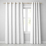 Elegant White Paisley Pattern Smooth Silver Grey Gradient Background Seamless  Readymade Eyelet Ring Top Thermal 100% Blackout Curtains