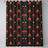 Mystic Night Floral Star Moon Botanical Seamless Pattern  Readymade Eyelet Ring Top Thermal 100% Blackout Curtains