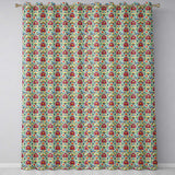Scandinavian Folk Floral Meadow Bright Flowers Seamless Pattern  Readymade Eyelet Ring Top Thermal 100% Blackout Curtains