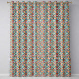 Bohemian Floral Tile Symmetry Vibrant Garden Seamless Pattern  Readymade Eyelet Ring Top Thermal 100% Blackout Curtains