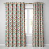 Bohemian Floral Tile Symmetry Vibrant Garden Seamless Pattern  Readymade Eyelet Ring Top Thermal 100% Blackout Curtains
