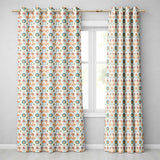 Scandinavian Folk Floral Garden Vintage Style Seamless Pattern  Readymade Eyelet Ring Top Thermal 100% Blackout Curtains