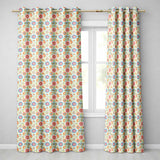 Playful Vintage Floral Scatter Bright Garden Seamless Pattern  Readymade Eyelet Ring Top Thermal 100% Blackout Curtains