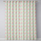 Delicate Pastel Floral Tile  Garden Seamless Pattern  Readymade Eyelet Ring Top Thermal 100% Blackout Curtains