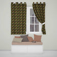 Mid Century Pear and Avocado  Geometric Seamless Pattern  Readymade Eyelet Ring Top Thermal 100% Blackout Curtains