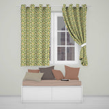 Classic Avocado Vintage Illustration Seamless Pattern  Readymade Eyelet Ring Top Thermal 100% Blackout Curtains