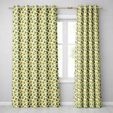 Classic Avocado Vintage Illustration Seamless Pattern  Readymade Eyelet Ring Top Thermal 100% Blackout Curtains