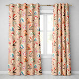 Cute Christmas Cats Teddy Peach Background Seamless Pattern  Readymade Eyelet Ring Top Thermal 100% Blackout Curtains